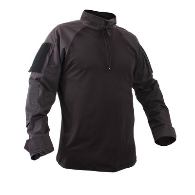 Black Military 1/4 Zip Combat Shirts (3XL)