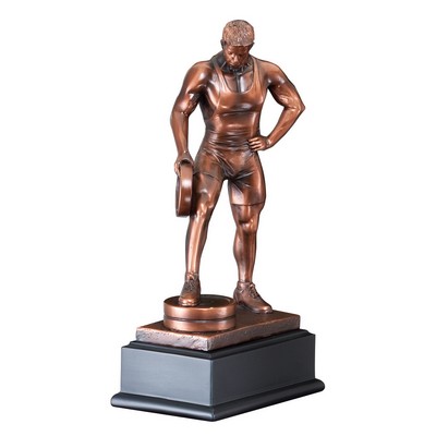 Bar in Hand Male Body Builder 12"H