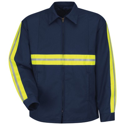 Red Kap Enhanced Visibility Navy Perma-Lined Jacket