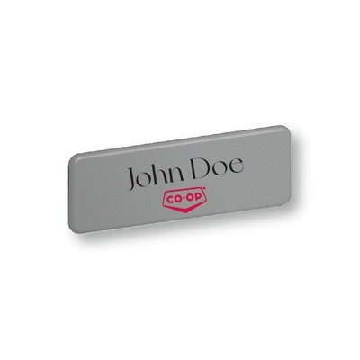 Satin Silver 1" x 3" Name Tags