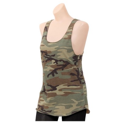 Women's Woodland Camo Racerback Tank Top (S to XL)