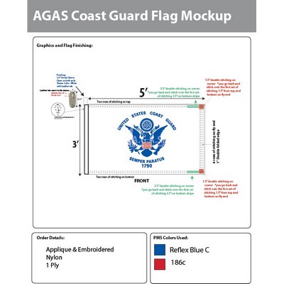 Coast Guard Deluxe Flags 3x5 foot