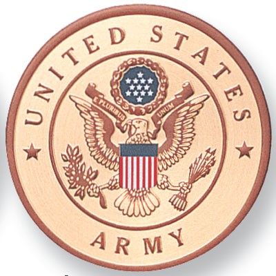 2" United States Army Embossed Litho Printed Medallion Insert Disc