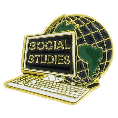 ¾" Social Studies Lapel Pin