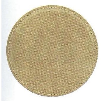 Leatherette Round Coaster - Light Brown