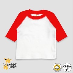 Baby Raglan T-Shirts - 3/4 Sleeve Baseball T-Shirts - Premium 100% Cotton - Laughing Giraffe®