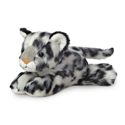 8" Snow Leopard Mini Flopsie Stuffed Animal