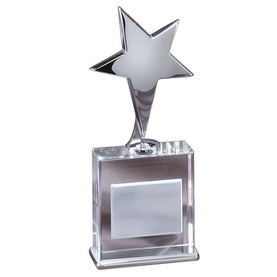 Crystal Star Award 3"W X 7 1/2"H