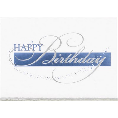 Blue & Silver Foil Birthday