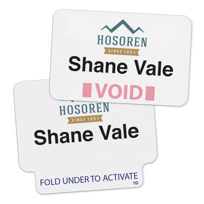 Large Blank Thermal-Printable ONEstep Quick-Tab Expiring Badges for VMS System