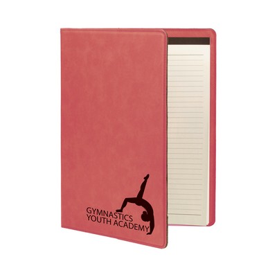 Zipper Leatherette Portfolio - Pink