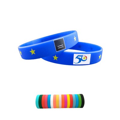 Screen Printed Silicone Wristband