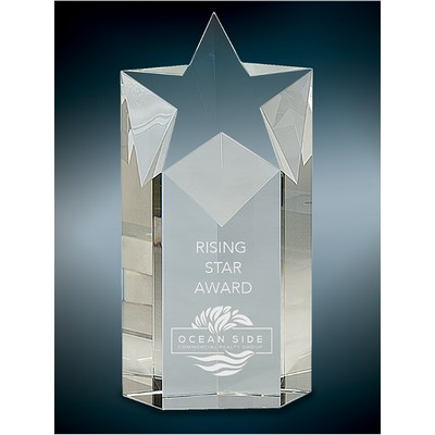 Super Star Crystal Tower Series Award, Small (5-3/4"H)