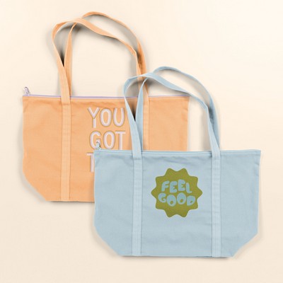 Colored Canvas Weekender Tote