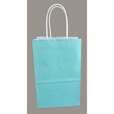 Matte Tinted White Kraft Gem Paper Shopping Bag (5¼"x3¼"x8.375")