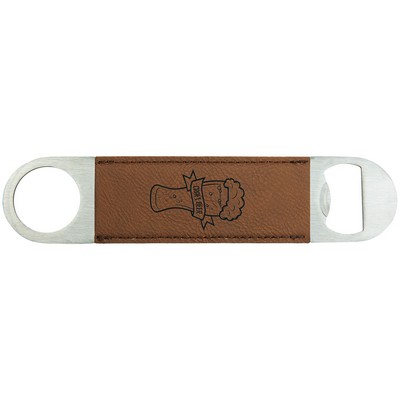 1.5" x 7" Dark Brown Leatherette Bottle Opener