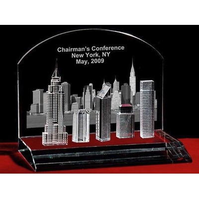 Crystal New York Cityscape Sculpture (4")