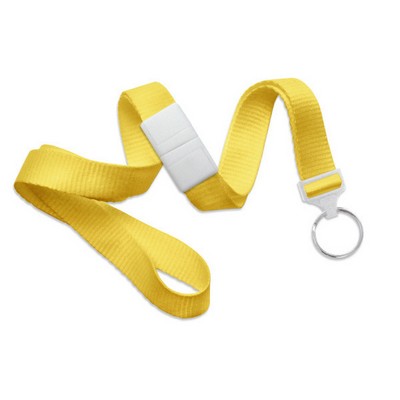 5/8" Blank Breakaway Lanyard w/Split Ring (Yellow)