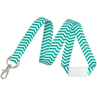 Zig-Zag Breakaway Lanyard (Green)