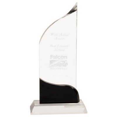 Swirling Peak Crystal Award, 10"H