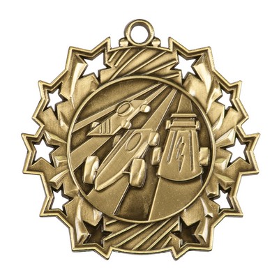 2.25" Ten Star Pinewood Derby Medal