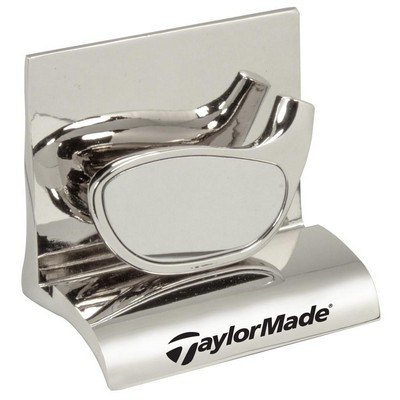 Chrome Metal Golf Club Business Card Holder