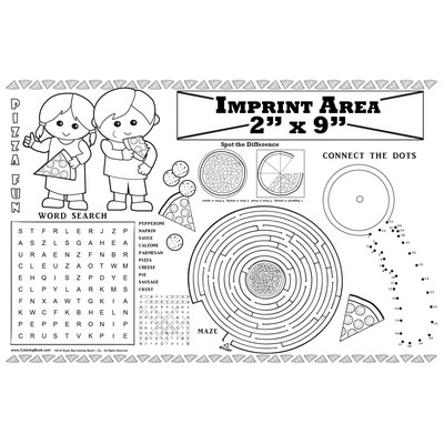 Pizza Fun Restaurant - Imprintable Colorable Placemat