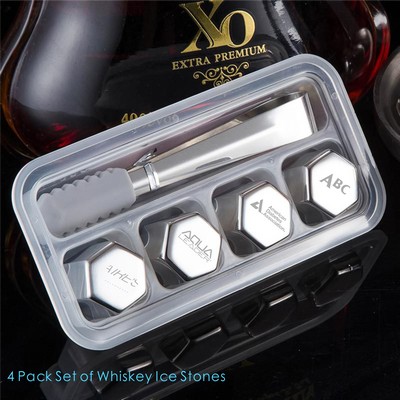 4 PCS Whiskey Ice Stone