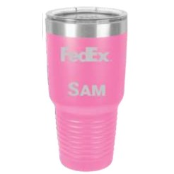 Polar Camel 30 Oz. Pink Ring Neck Vacuum Insulated Tumbler w/Clear Lid