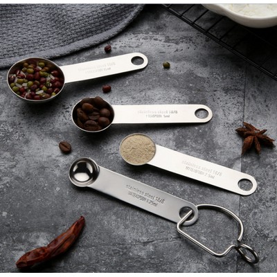 Stainless Steel Measuring Spoon w/Scale (4-Piece)