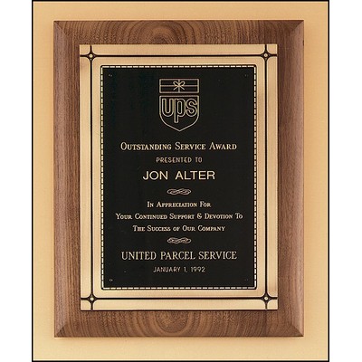 Airflyte® American Walnut Plaque w/Antique Bronze Casting & High Quality Phoenix Frame Casting