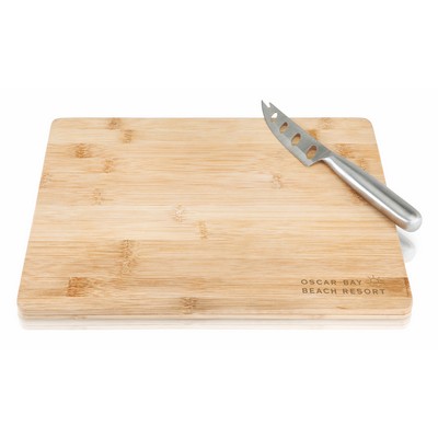 Bamboo Board & Knife Set by True