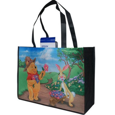 100 GSM Full Color Extra wide Shopping Tote Bag with 6" Gusset (16" x 12")