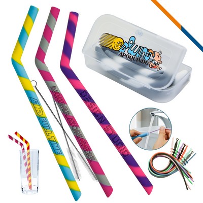 Atomic Silicone Straw