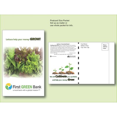 Lettuce 'Gourmet Blend' Seed Packet - Postcard Mailer Size (4" x 6.5")