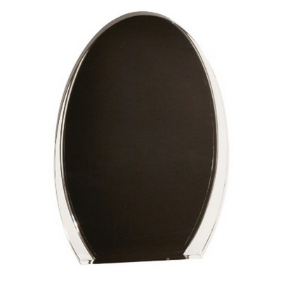 8" Black/Clear Luminary Acrylic Oval