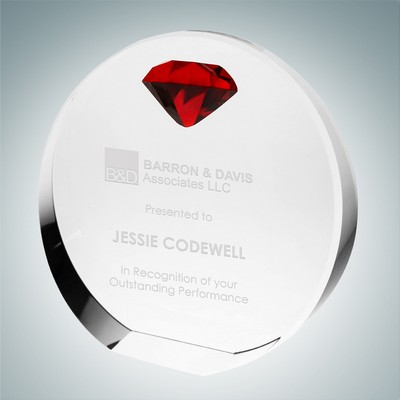 Circle Award w/Red Diamond Accent (L)