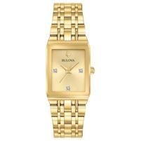 Bulova Ladies' Gold-tone Watch with Diamonds