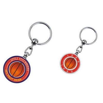 Spinning Basketball Keychain