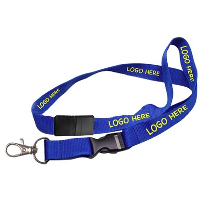 Silk Screened Polyester Breakaway Lanyard