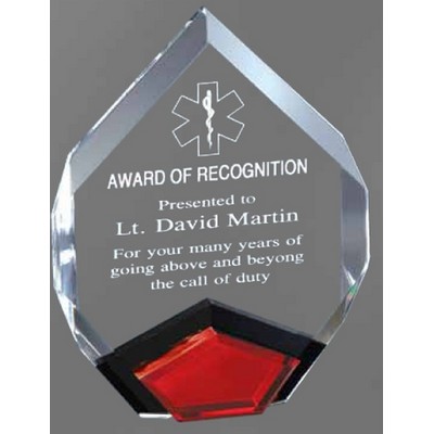 Small Red Acrylic Marquis Award