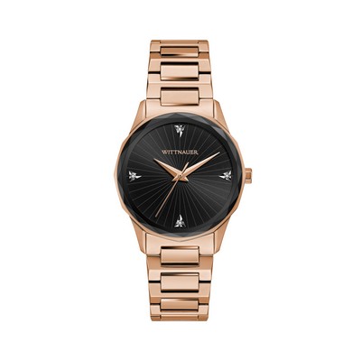 Wittnauer Ladies' Rose-Gold Watch with Black Dial