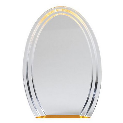 Gold Double Halo Oval Award, Large (5-1/2"x8"H)