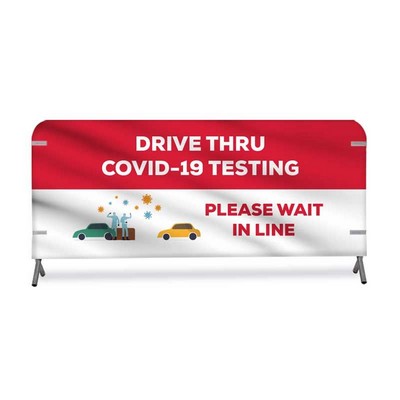 Barricade Skinz™ - COVID-19 - Drive Thru Testing - 3 x 7 ft Canvas KSTR Cover