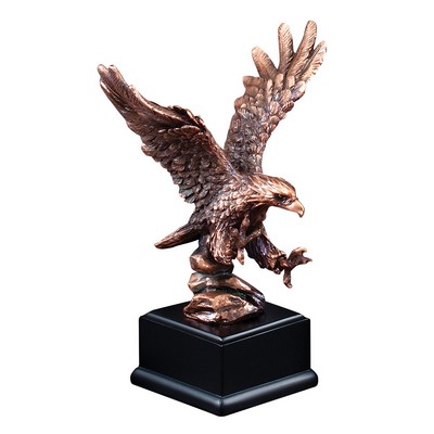 7½" Bronze Electroplated Attacking American Eagle Trophy