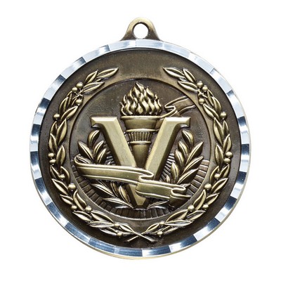 Victory Antique Finish Brass Medal