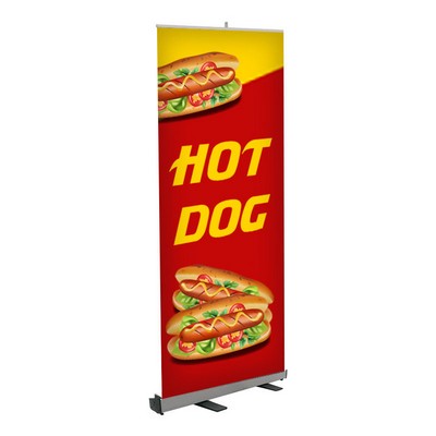 Hot Dog Pre Printed Roll Fx Banner Yellow 33" x 80"