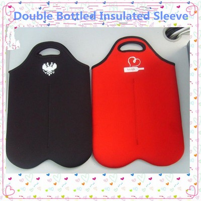 Double Bottled Neoprene Wine Bottle Cooler Sleeve