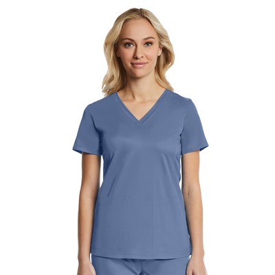 Maevn Eon Sport Women's Sporty & Comfy Multi-Pocket V-Neck Scrub Top