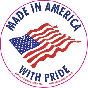 Made in America with Pride Labels - 4" Diameter